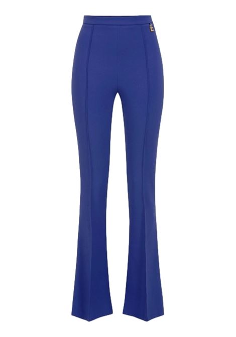 Pantalone palazzo in crêpe stretch con charms ELISABETTA FRANCHI | Pantaloni | PA02641E2828